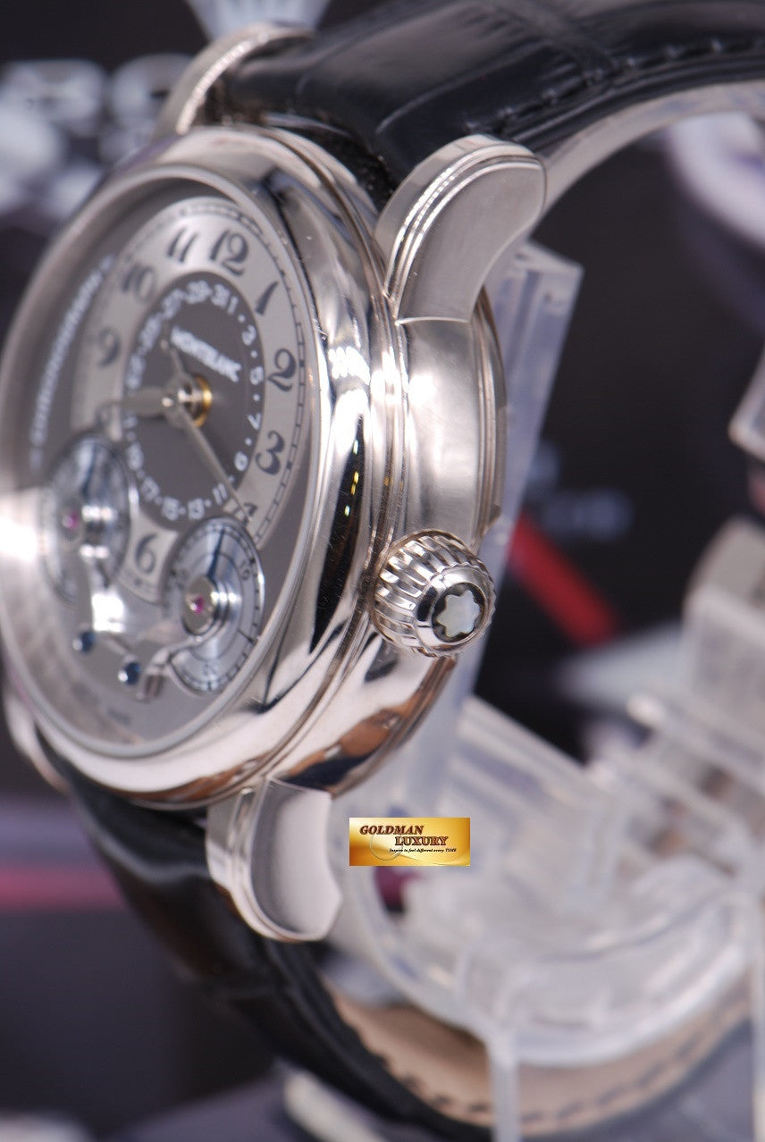 MONT BLANC NICOLAS RIEUSSEC CHRONOGRAPH 42mm 18K WHITE GOLD MANUAL (MINT)