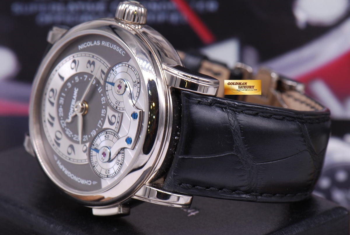 MONT BLANC NICOLAS RIEUSSEC CHRONOGRAPH 42mm 18K WHITE GOLD MANUAL