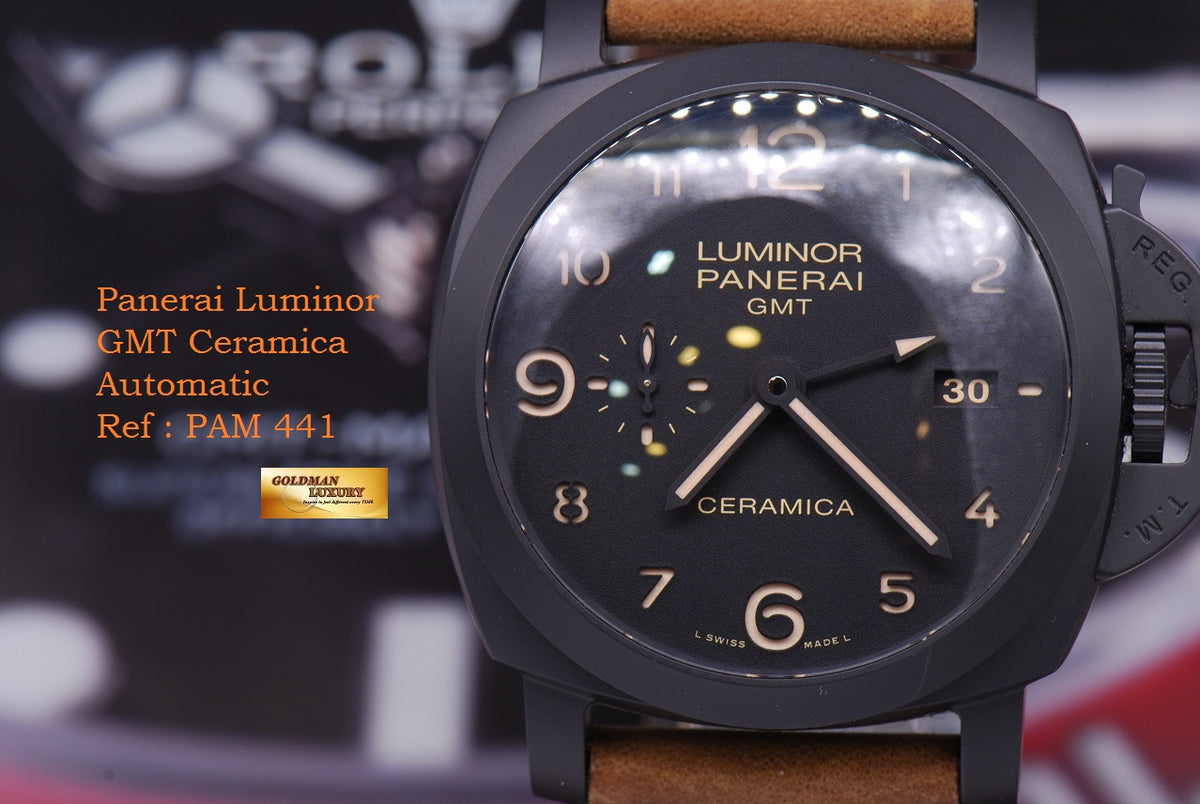 [SOLD] PANERAI LUMINOR GMT CERAMICA PAM 441 AUTOMATIC (MINT)