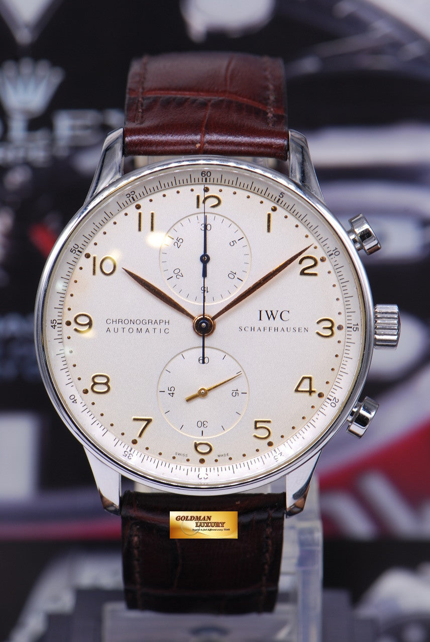 [SOLD] IWC PORTUGUESE CHRONOGRAPH IW3714 WHITE AUTOMATIC (NEAR MINT)