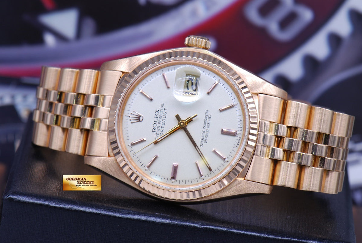 [SOLD] ROLEX OYSTER PERPETUAL DATEJUST 18K ROSE GOLD Ref : 1601 (VERY RARE)