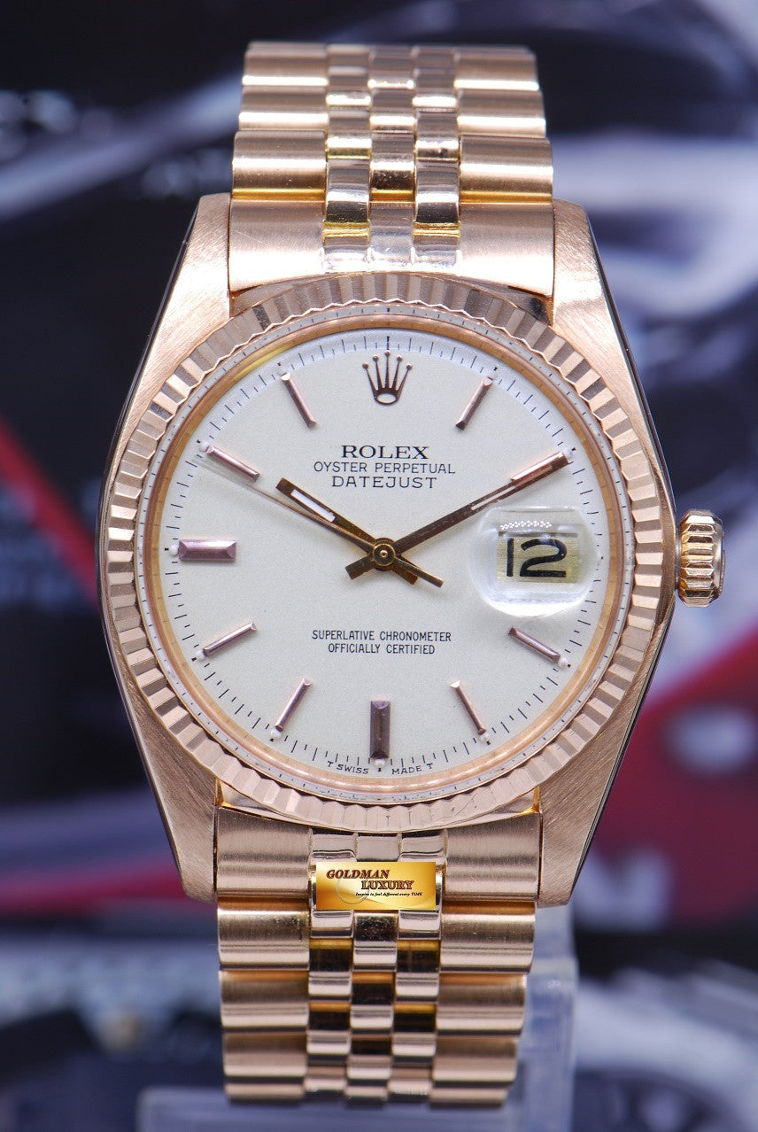 [SOLD] ROLEX OYSTER PERPETUAL DATEJUST 18K ROSE GOLD Ref : 1601 (VERY RARE)