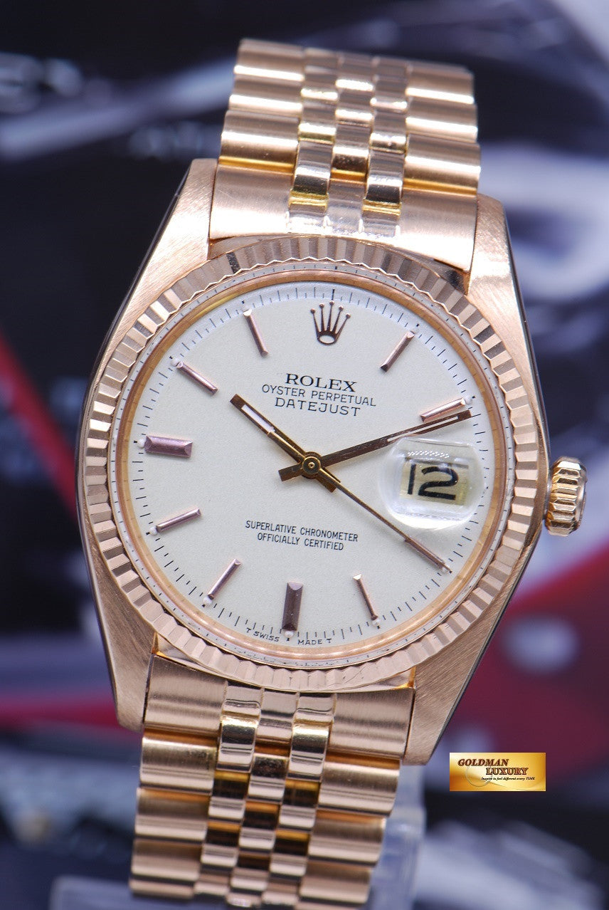 [SOLD] ROLEX OYSTER PERPETUAL DATEJUST 18K ROSE GOLD Ref : 1601 (VERY RARE)