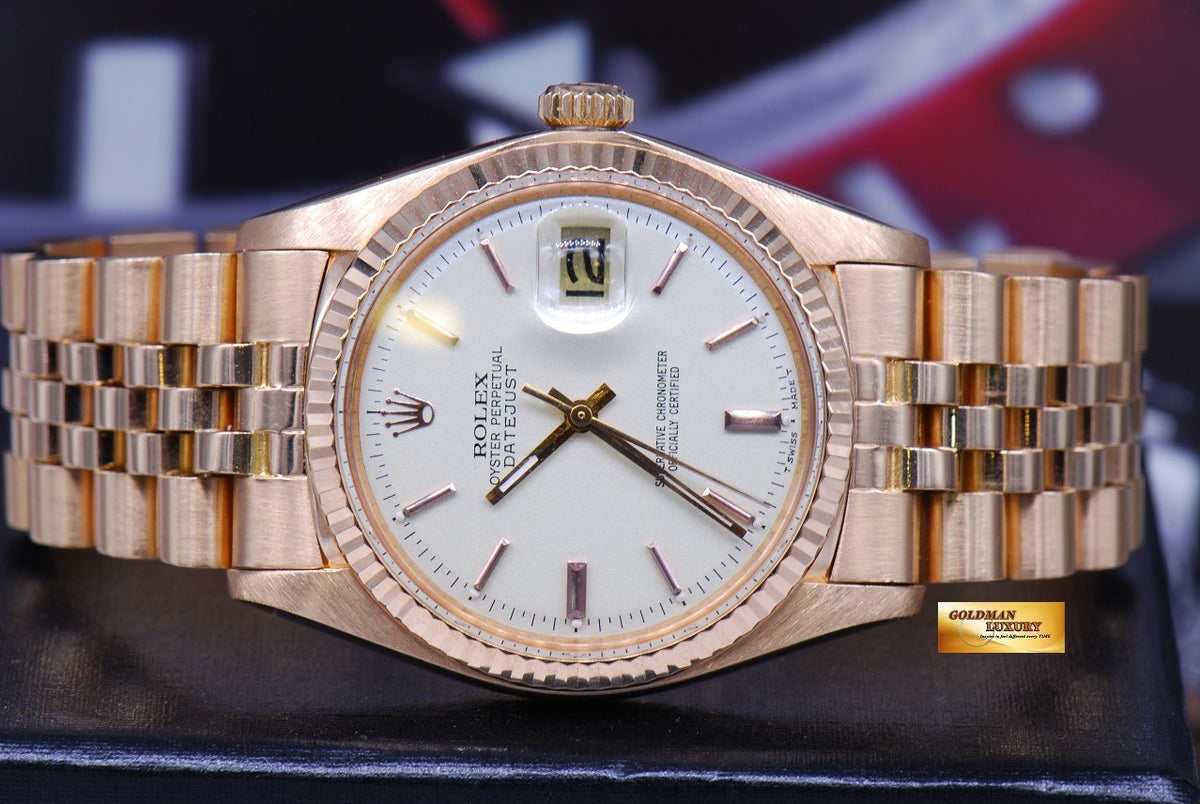 [SOLD] ROLEX OYSTER PERPETUAL DATEJUST 18K ROSE GOLD Ref : 1601 (VERY RARE)