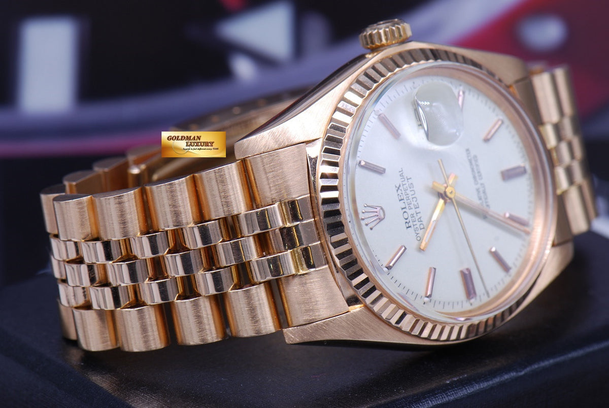 [SOLD] ROLEX OYSTER PERPETUAL DATEJUST 18K ROSE GOLD Ref : 1601 (VERY RARE)