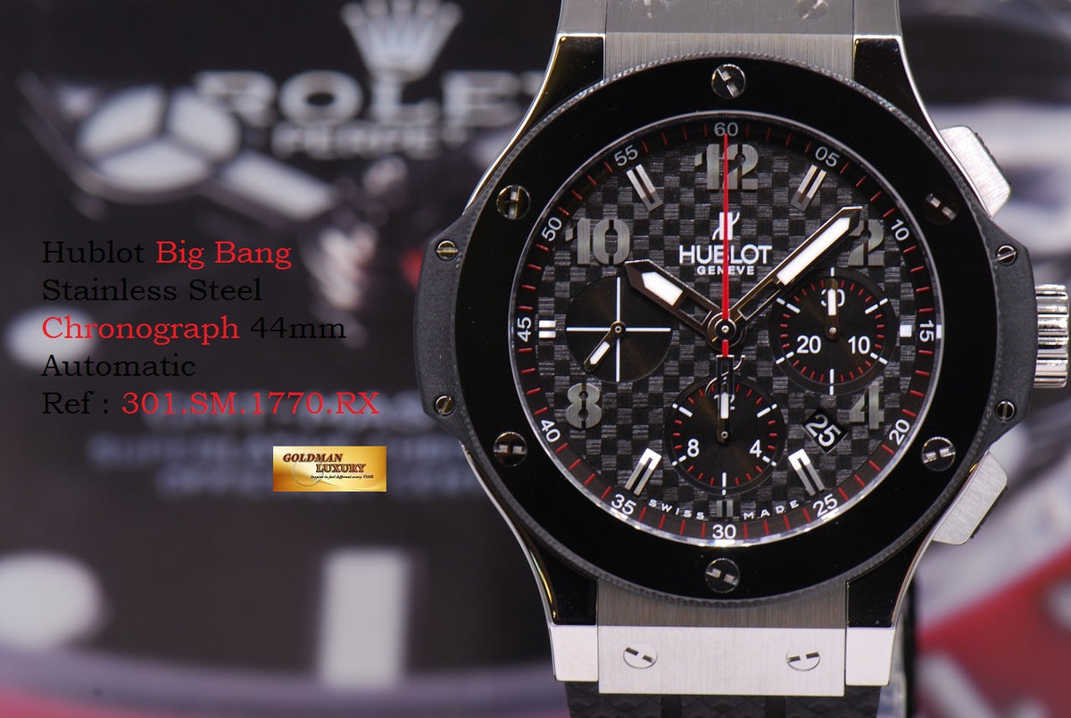 [SOLD] HUBLOT BIG BANG STEEL CERAMIC 44mm CHRONOGRAPH (NEW)