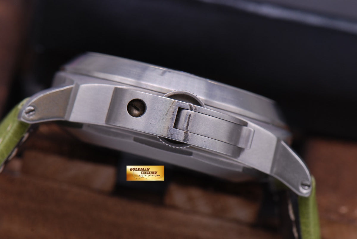 [SOLD] PANERAI LUMINOR GMT TITANIUM ANTHRACITE BLUE DIAL Ref : PAM 89 (RARE) (NEAR MINT)