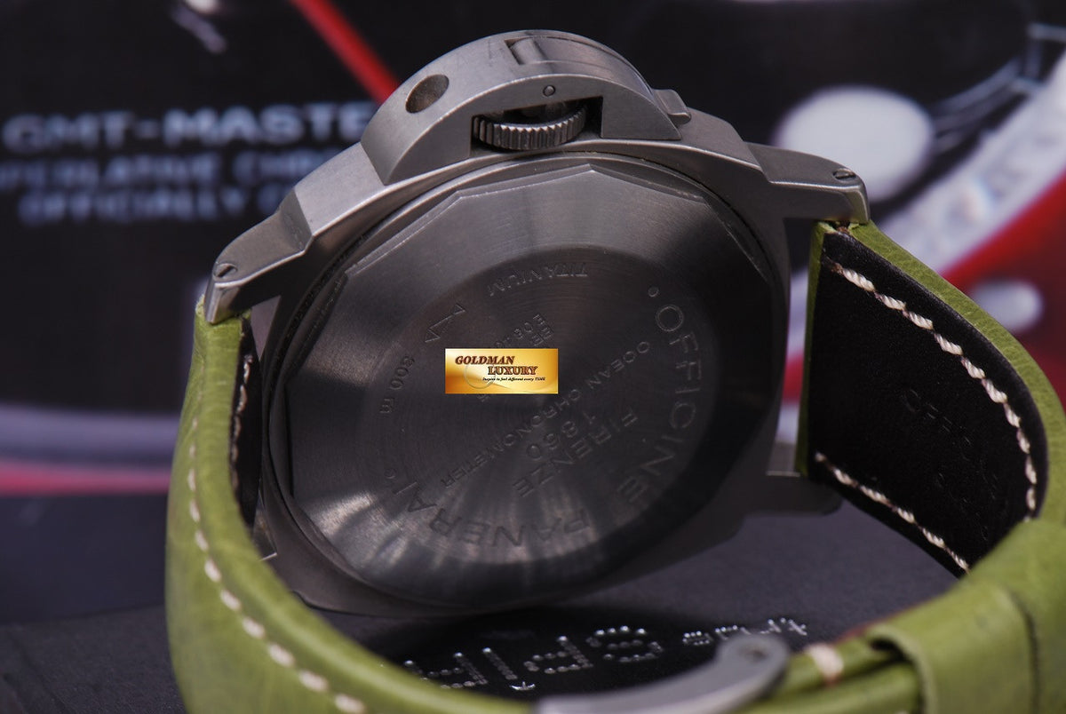 [SOLD] PANERAI LUMINOR GMT TITANIUM ANTHRACITE BLUE DIAL Ref : PAM 89 (RARE) (NEAR MINT)