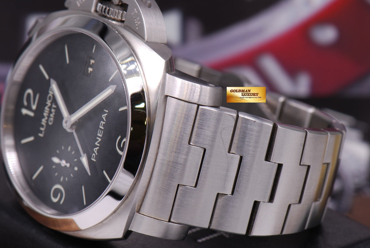 [SOLD] PANERAI LUMINOR GMT 1950 STAINLESS STEEL 44mm Ref : PAM 329 (NEAR MINT)