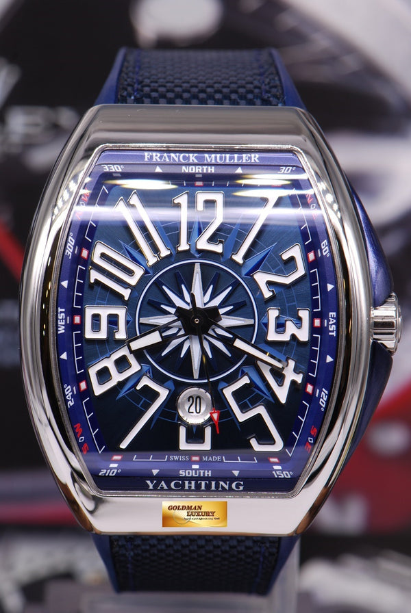 [SOLD] FRANCK MULLER VANGUARD YACHTING 45mm LIGHTING BLUE SS AUTOMATIC Ref V45SCDT (NEW-UNWORN)