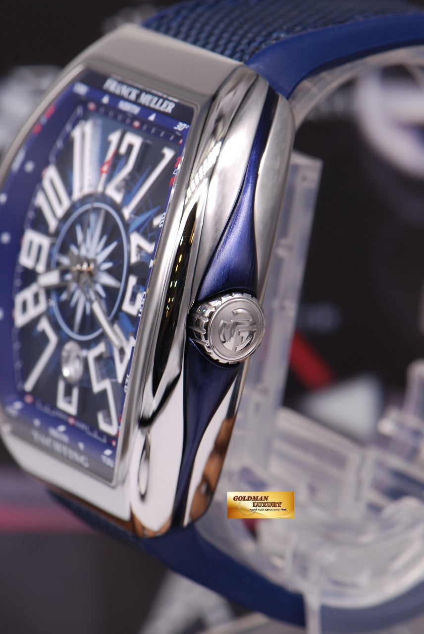 [SOLD] FRANCK MULLER VANGUARD YACHTING 45mm LIGHTING BLUE SS AUTOMATIC Ref V45SCDT (NEW-UNWORN)