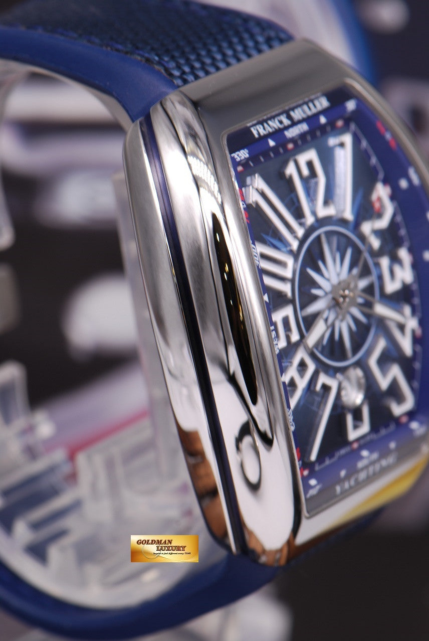 [SOLD] FRANCK MULLER VANGUARD YACHTING 45mm LIGHTING BLUE SS AUTOMATIC Ref V45SCDT (NEW-UNWORN)