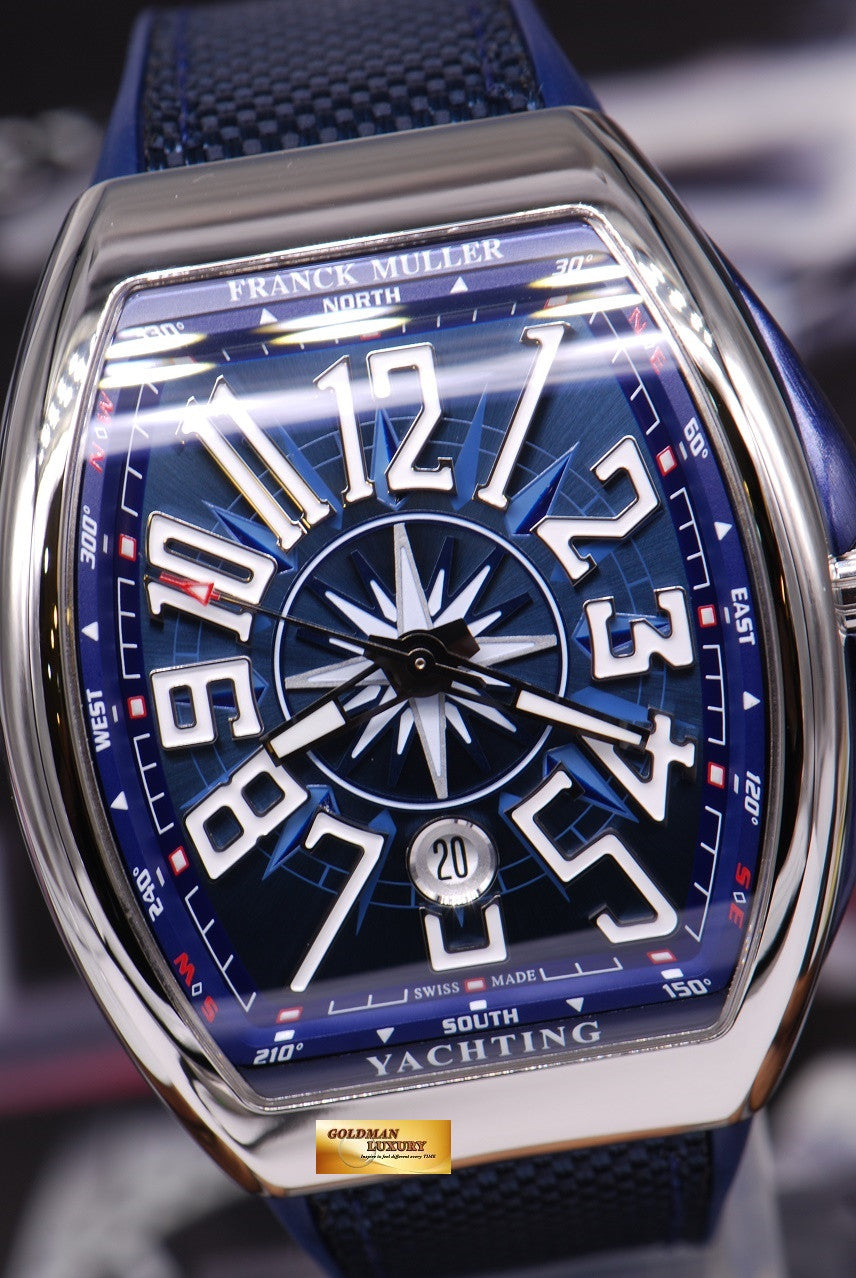 [SOLD] FRANCK MULLER VANGUARD YACHTING 45mm LIGHTING BLUE SS AUTOMATIC Ref V45SCDT (NEW-UNWORN)
