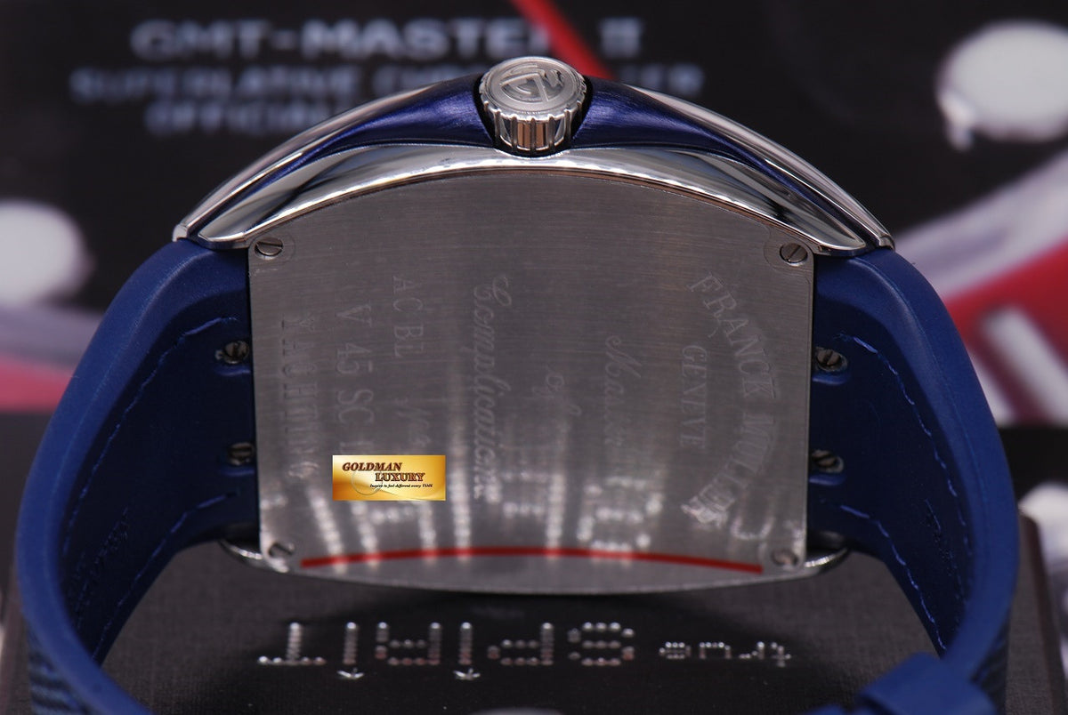 [SOLD] FRANCK MULLER VANGUARD YACHTING 45mm LIGHTING BLUE SS AUTOMATIC Ref V45SCDT (NEW-UNWORN)