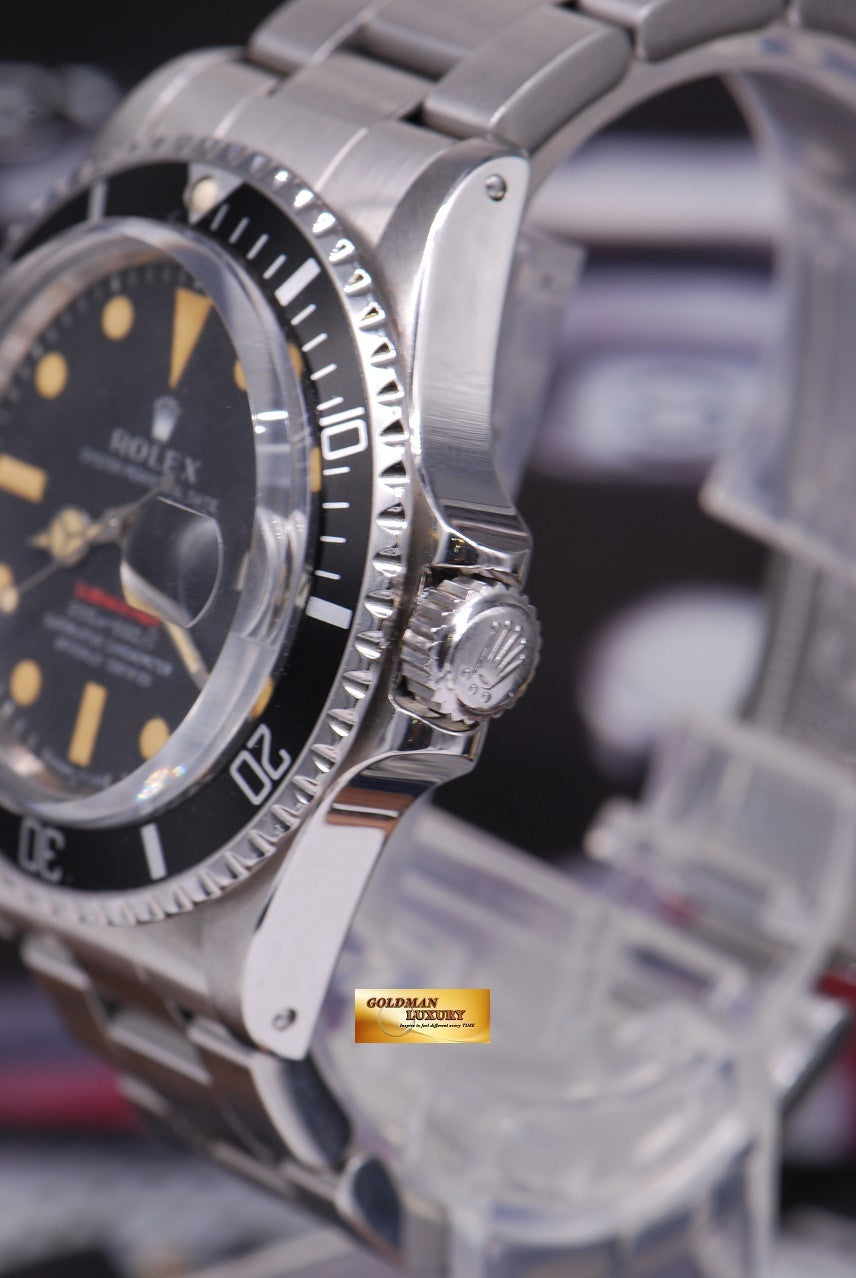 [SOLD] ROLEX OYSTER PERPETUAL RED SUBMARINER METER FIRST MARK II DIAL Ref : 1680 (VINTAGE)