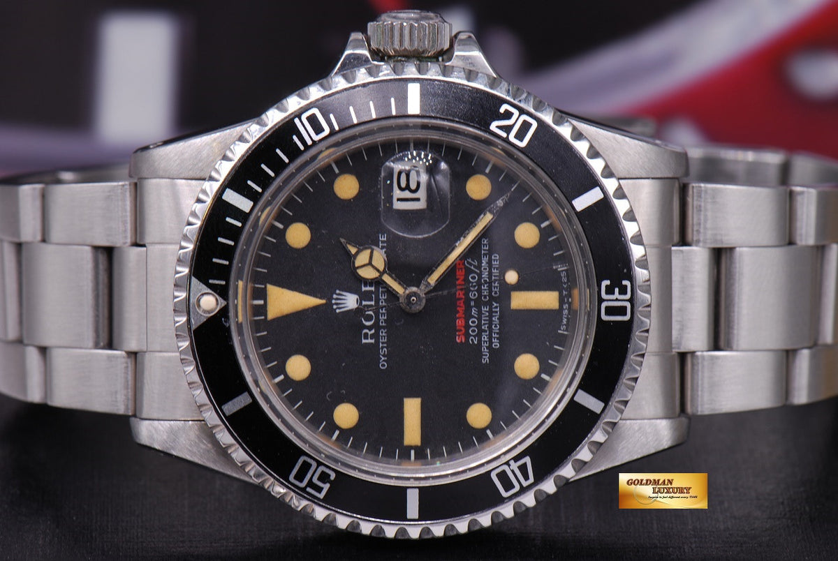 [SOLD] ROLEX OYSTER PERPETUAL RED SUBMARINER METER FIRST MARK II DIAL Ref : 1680 (VINTAGE)