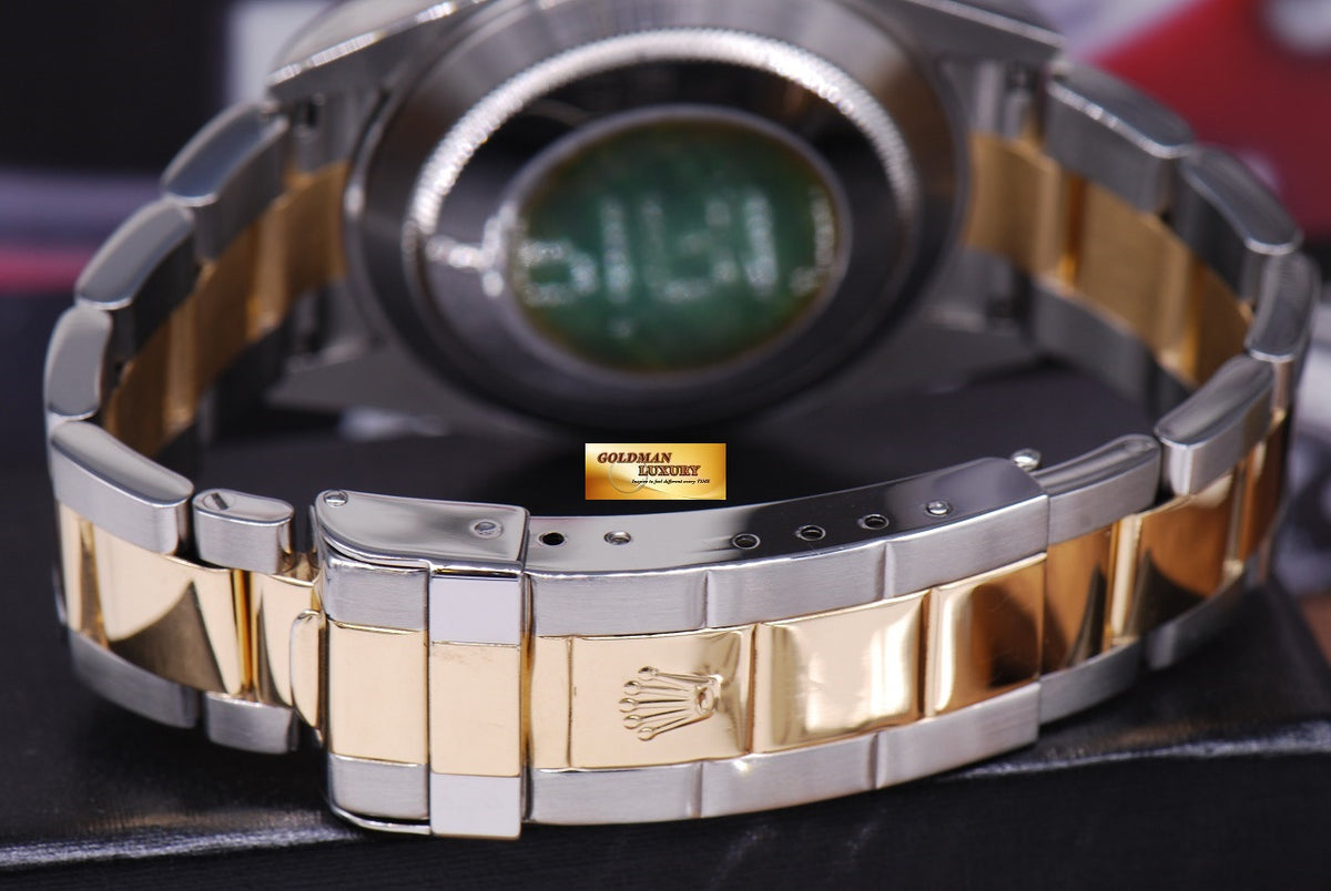 [SOLD] ROLEX OYSTER PERPETUAL BLUE SUBMARINER HALF-GOLD SERTI DIAMONDS Ref : 16613 (MINT)