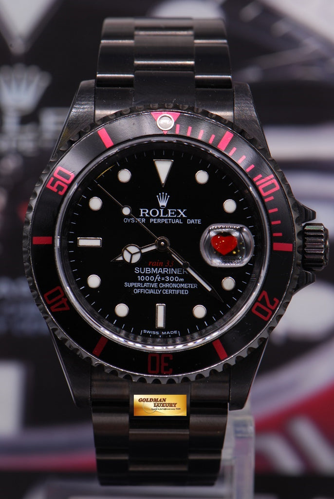 Nogen Fremkald plast SOLD] ROLEX BAMFORD EDITION SUBMARINER “RAIN 33” BLACK Ref : 16610 (N –  Goldman Luxury