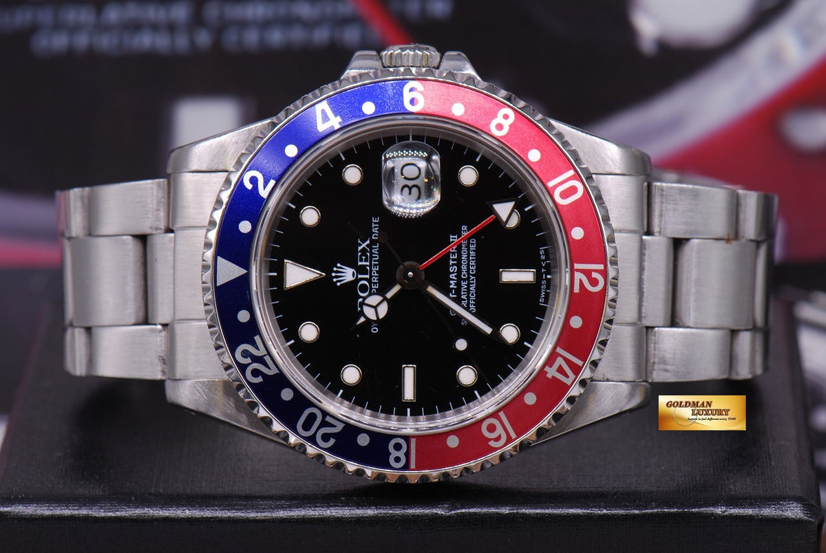 [SOLD] ROLEX OYSTER PERPETUAL GMT-MASTER II "PEPSI" BEZEL Ref 16710 (NEAR MINT)