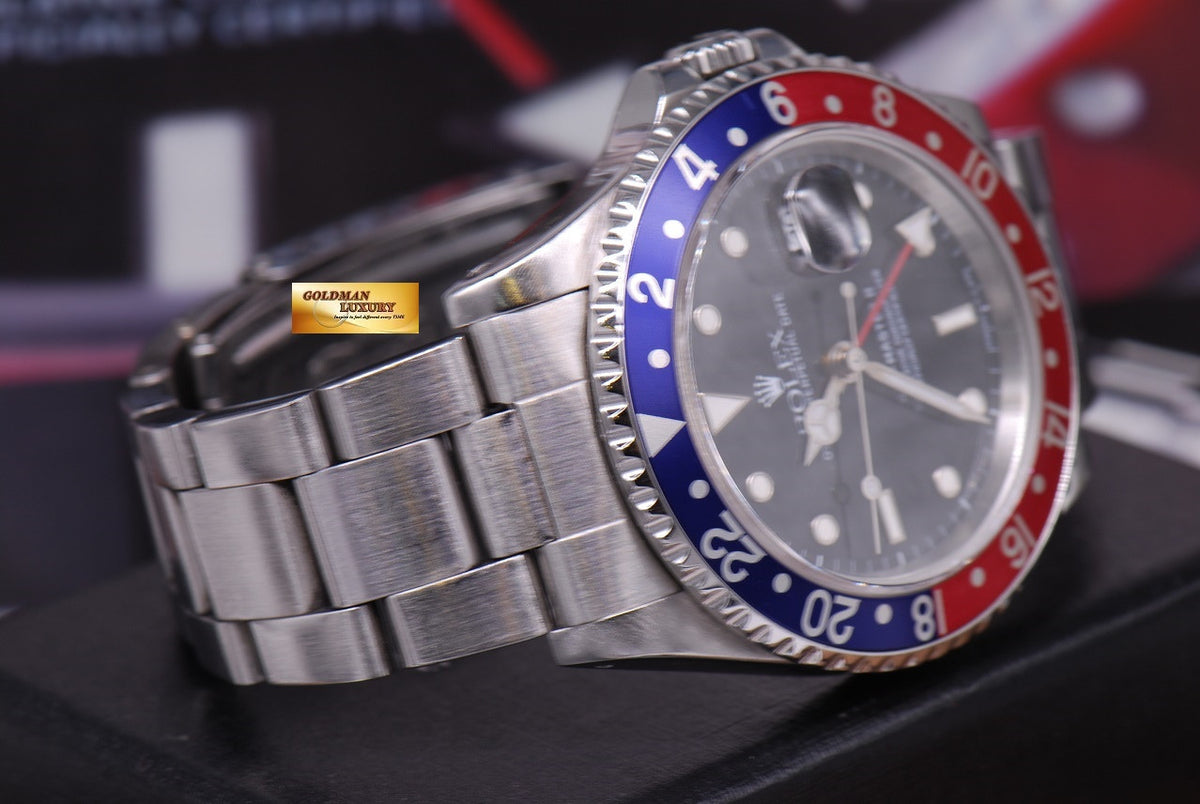 [SOLD] ROLEX OYSTER PERPETUAL GMT-MASTER II "PEPSI" BEZEL Ref 16710 (NEAR MINT)