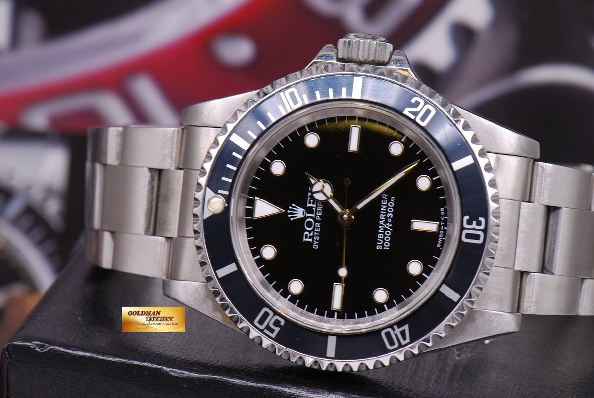 [SOLD] ROLEX OYSTER PERPETUAL NO-DATE SUBMARINER BLACK Ref : 14060 (NEAR MINT)