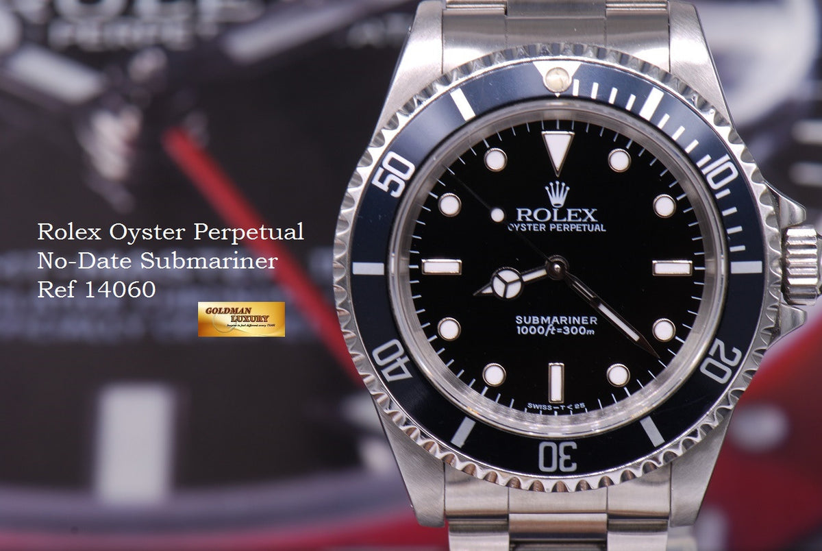 [SOLD] ROLEX OYSTER PERPETUAL NO-DATE SUBMARINER BLACK Ref : 14060 (NEAR MINT)