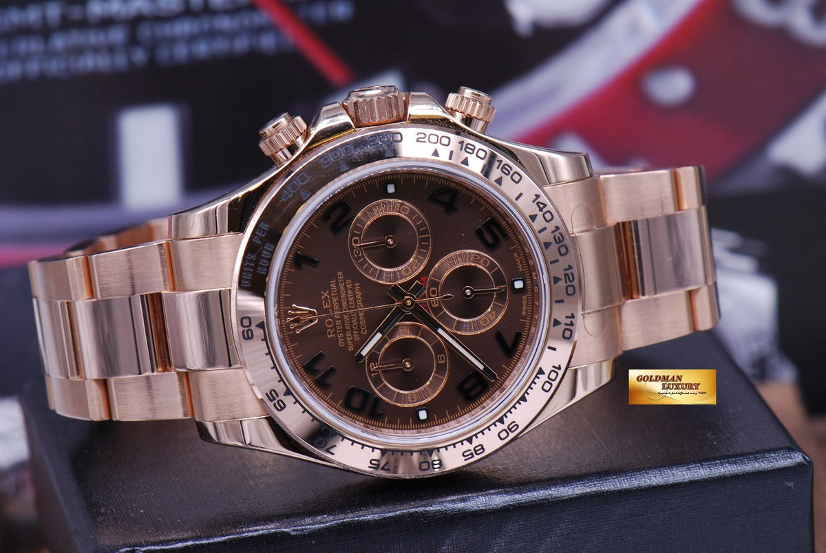 [SOLD] ROLEX OYSTER PERPETUAL 18K EVEROSE GOLD CHRONOGRAPH Ref 116505 (LNIB)