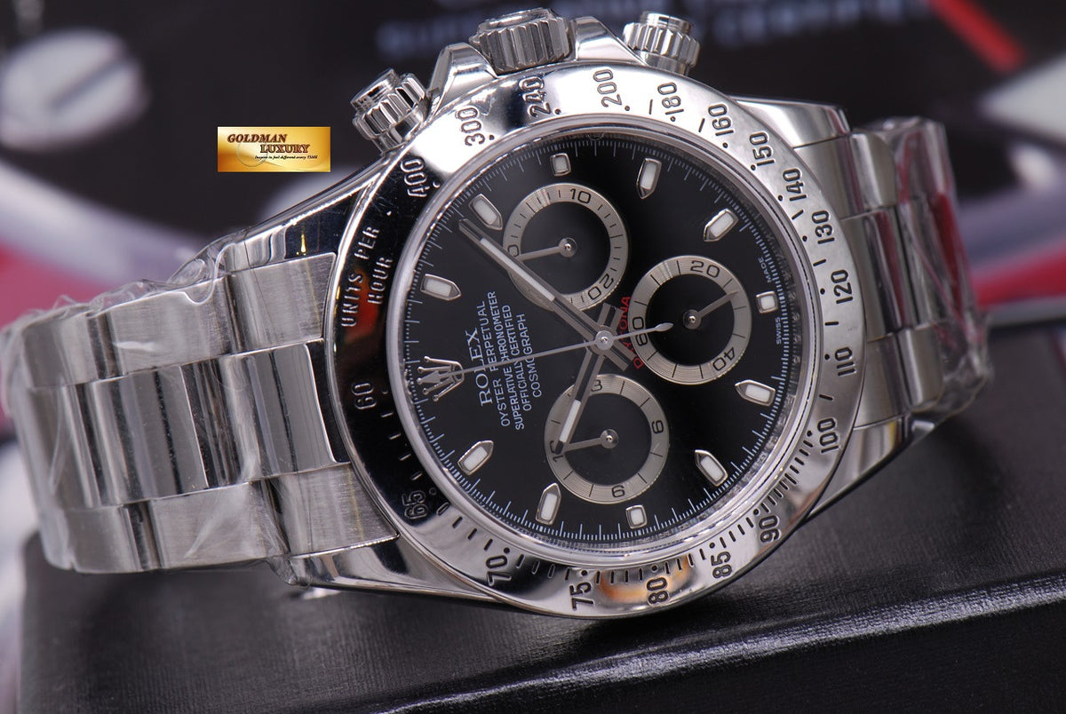 [SOLD] ROLEX OYSTER PERPETUAL DAYTONA STAINLESS STEEL CHRONOGRAPH BLACK Ref : 116520 (MINT)
