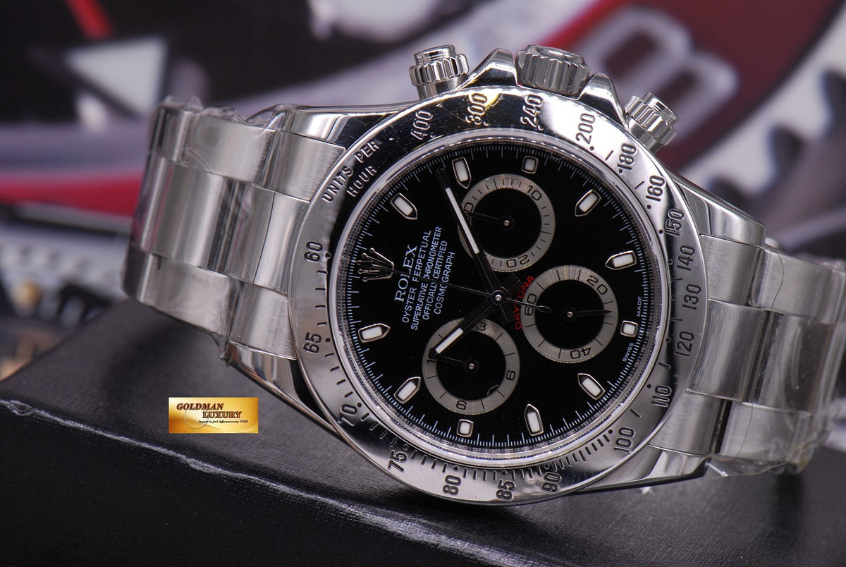 [SOLD] ROLEX OYSTER PERPETUAL DAYTONA STAINLESS STEEL CHRONOGRAPH BLACK Ref : 116520 (MINT)