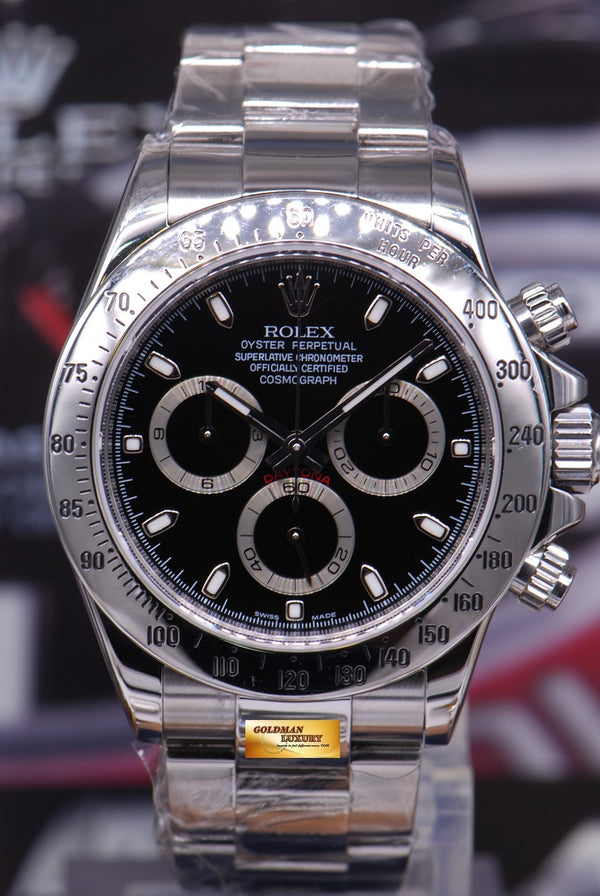 [SOLD] ROLEX OYSTER PERPETUAL DAYTONA STAINLESS STEEL CHRONOGRAPH BLACK Ref : 116520 (MINT)