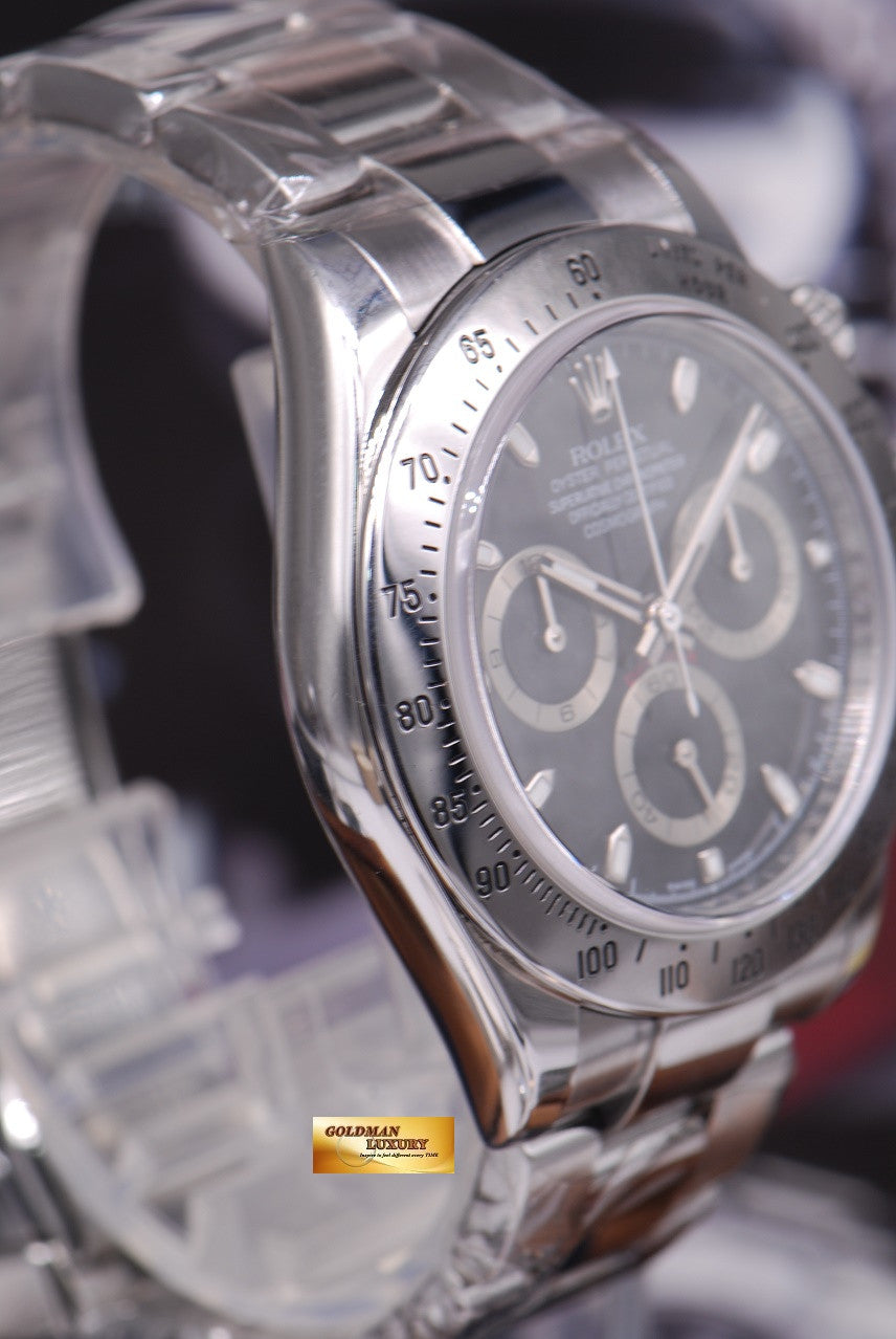 [SOLD] ROLEX OYSTER PERPETUAL DAYTONA STAINLESS STEEL CHRONOGRAPH BLACK Ref : 116520 (MINT)