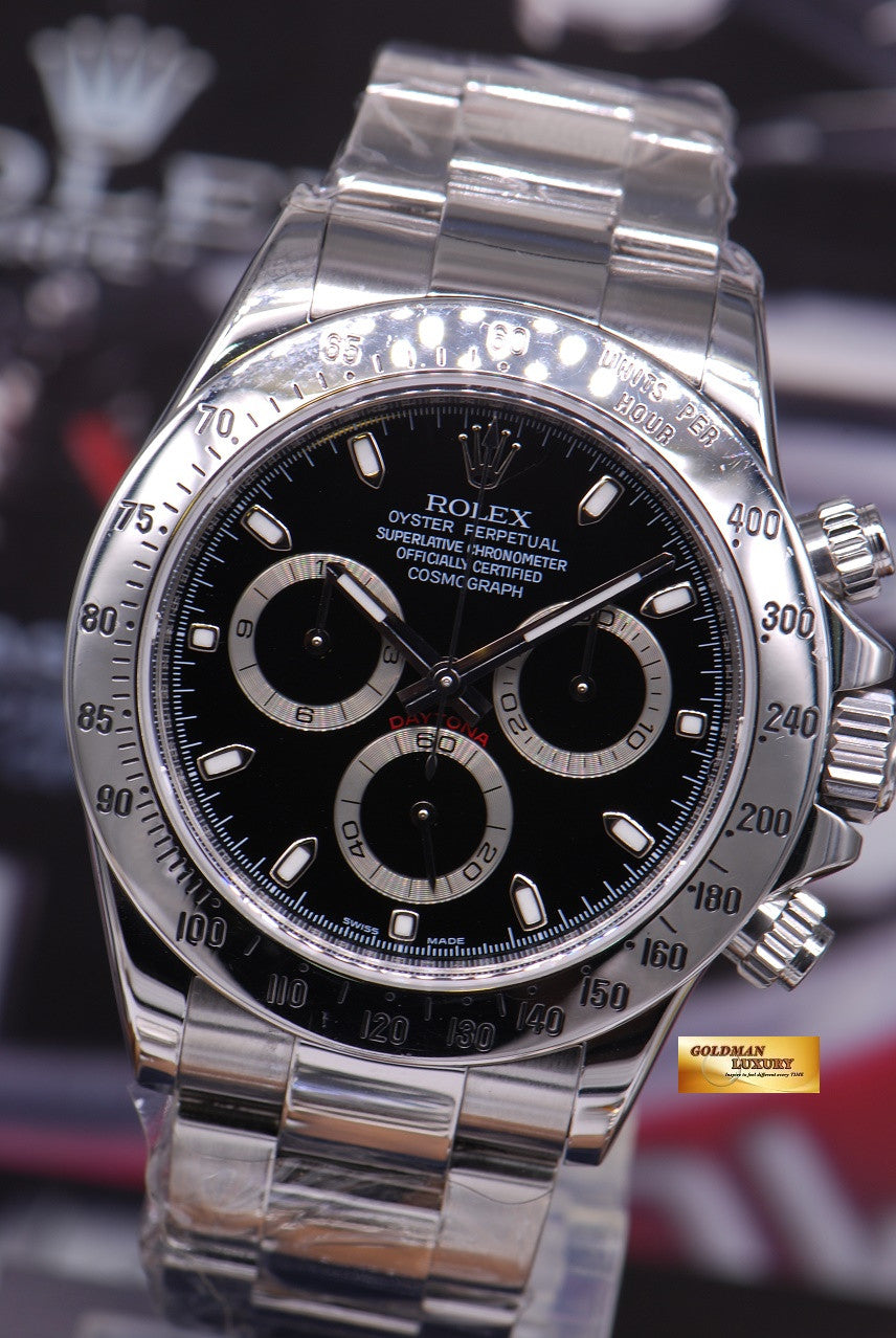 [SOLD] ROLEX OYSTER PERPETUAL DAYTONA STAINLESS STEEL CHRONOGRAPH BLACK Ref : 116520 (MINT)