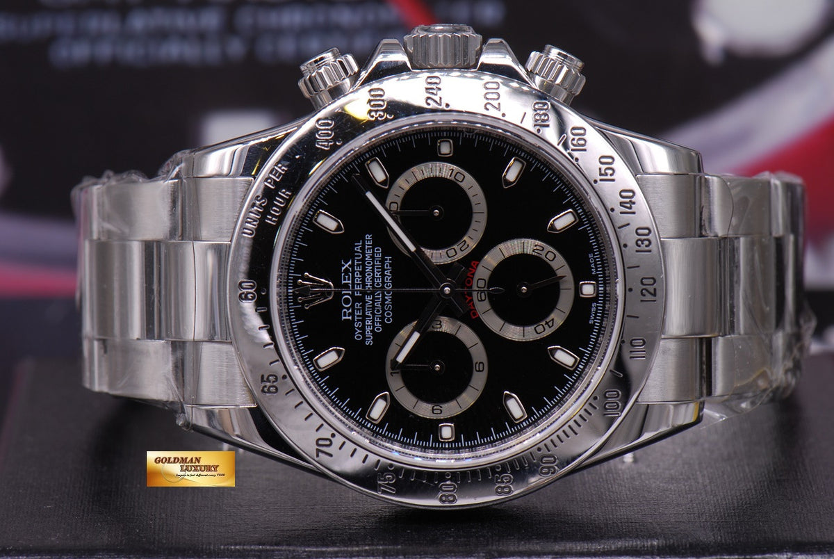[SOLD] ROLEX OYSTER PERPETUAL DAYTONA STAINLESS STEEL CHRONOGRAPH BLACK Ref : 116520 (MINT)