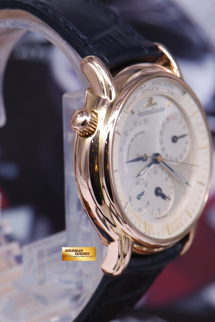 [SOLD] JLC WORLD TIME “GEOGRAPHIQUE” POWER RESERVE 38mm 18KRG AUTOMATIC (NEAR MINT)