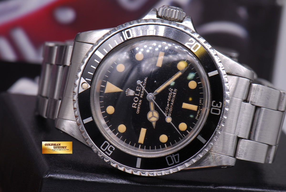 [SOLD] ROLEX OYSTER PERPETUAL SUBMARINER NO-DATE METER FIRST GILT DIAL Ref 5513 (VINTAGE)
