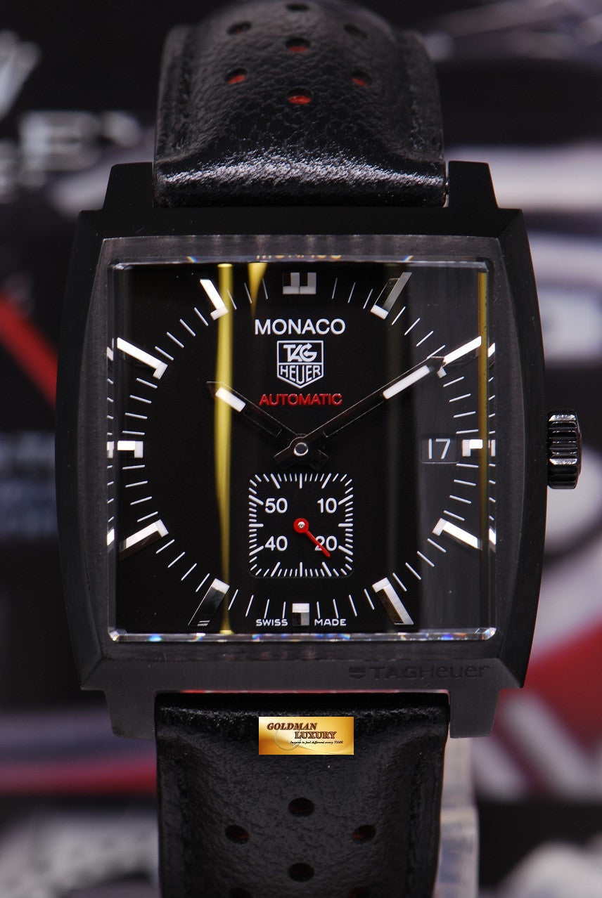 [SOLD] TAG HEUER MONACO 37mm PVD BLACK WW2119 AUTOMATIC (MINT)