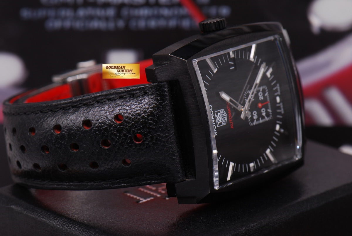 [SOLD] TAG HEUER MONACO 37mm PVD BLACK WW2119 AUTOMATIC (MINT)