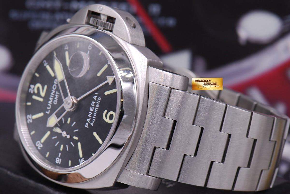 [SOLD] PANERAI LUMINOR GMT 44mm STAINLESS STEEL BRACELET Ref : PAM 297 (MINT)