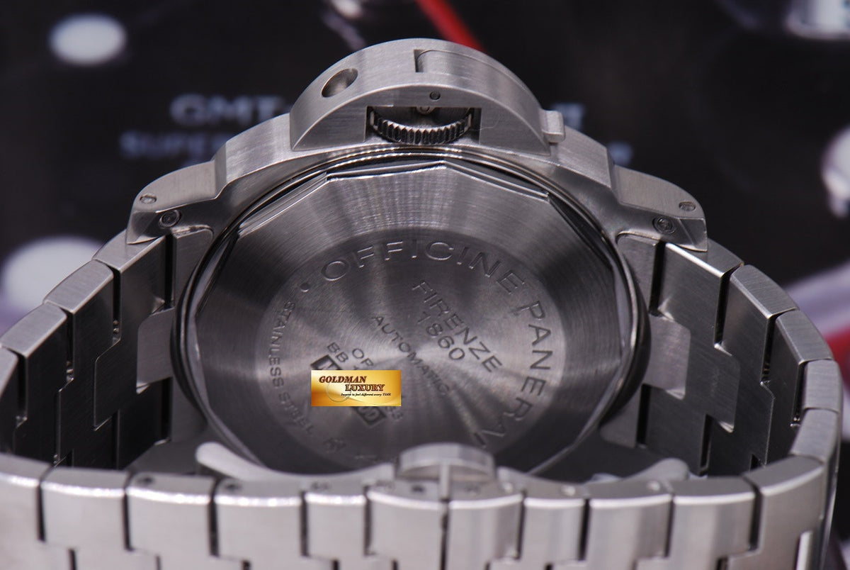 [SOLD] PANERAI LUMINOR GMT 44mm STAINLESS STEEL BRACELET Ref : PAM 297 (MINT)