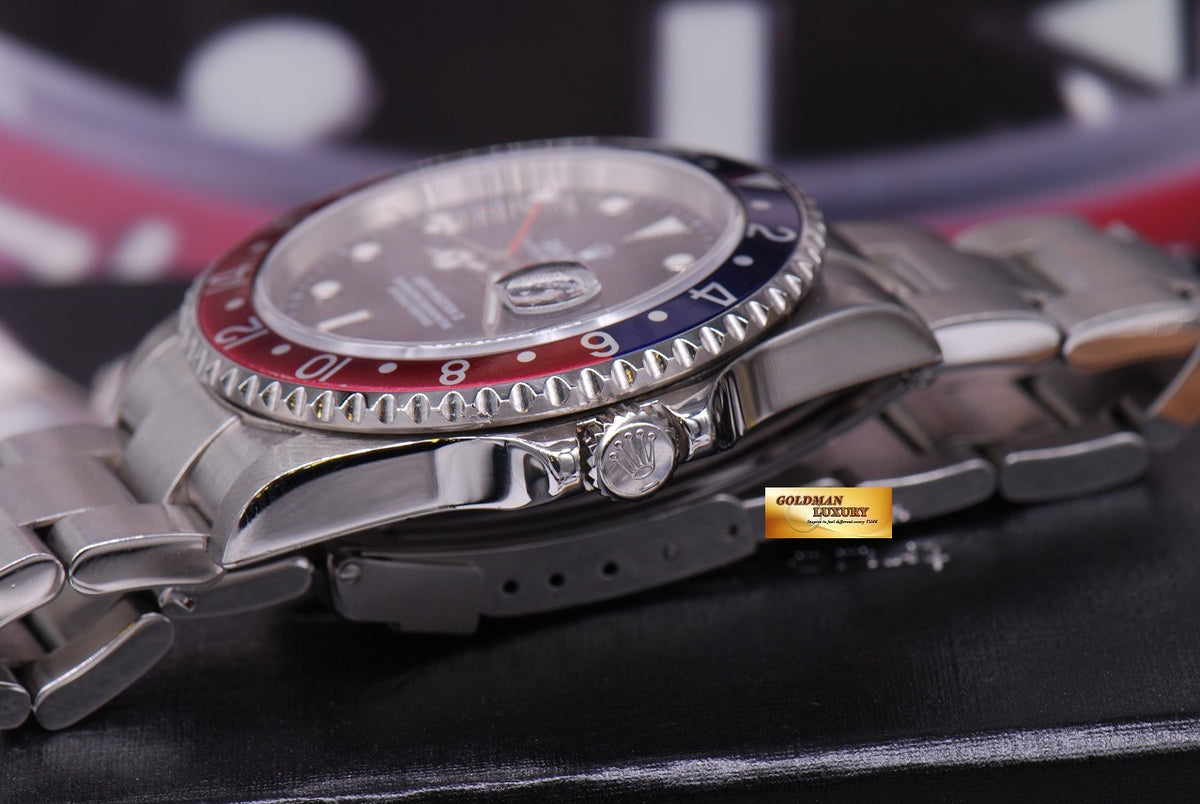 [SOLD] ROLEX OYSTER PERPETUAL GMT-MASTER II "PEPSI" BEZEL Ref 16710 (MINT)