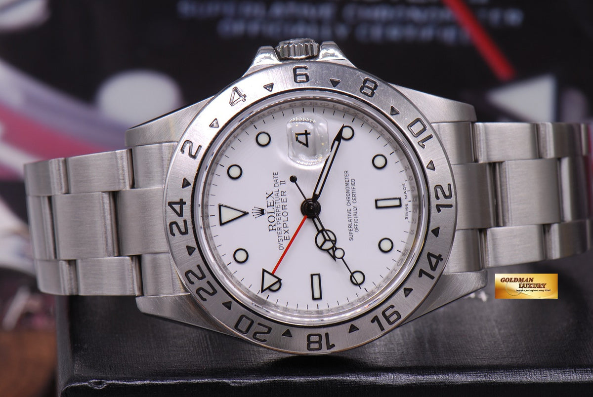 [SOLD] ROLEX OYSTER PERPETUAL EXPLORER II REF 16570 WHITE (CHAPTERING) (MINT)