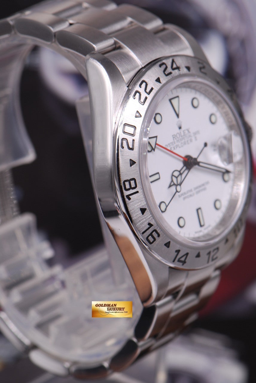 [SOLD] ROLEX OYSTER PERPETUAL EXPLORER II REF 16570 WHITE (CHAPTERING) (MINT)