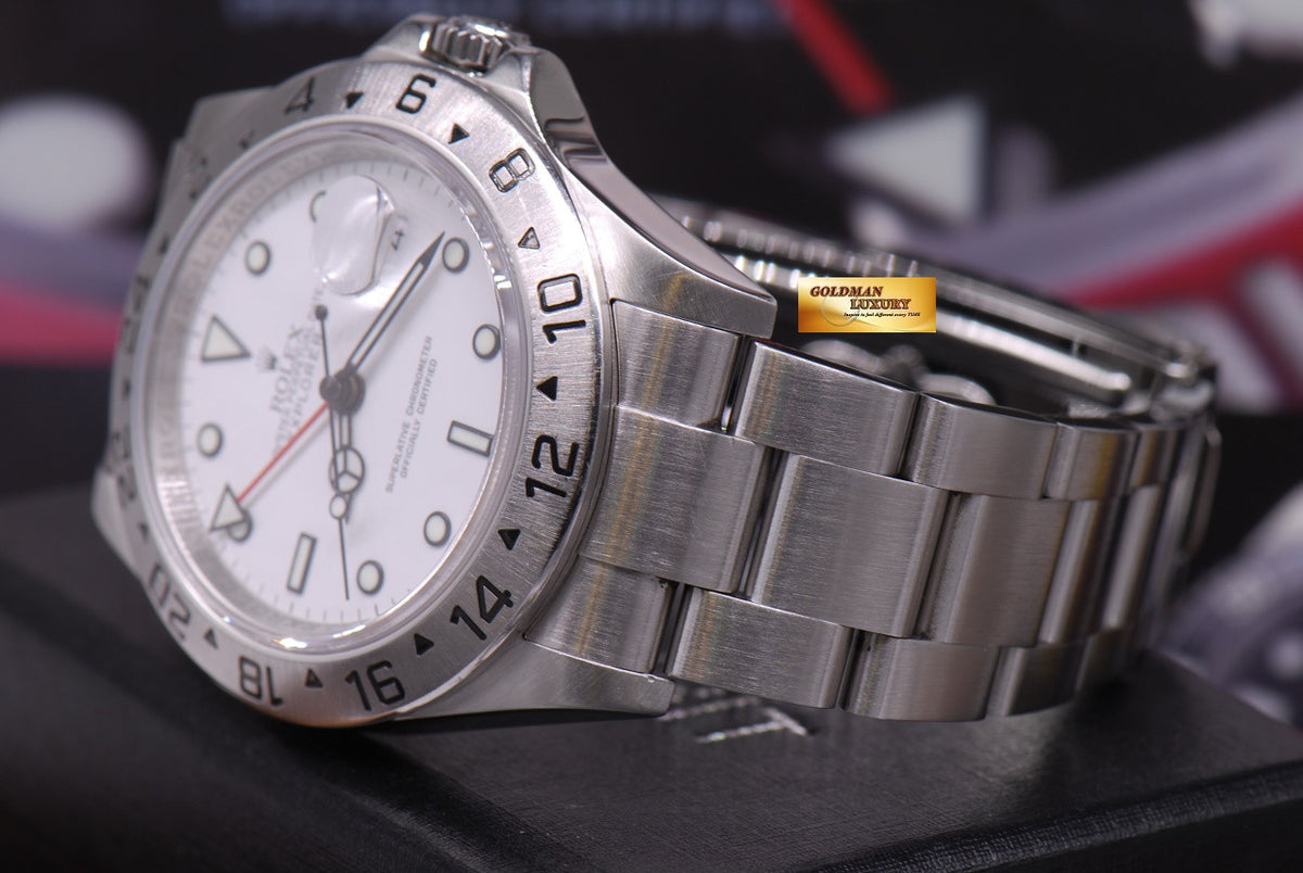 [SOLD] ROLEX OYSTER PERPETUAL EXPLORER II REF 16570 WHITE (CHAPTERING) (MINT)