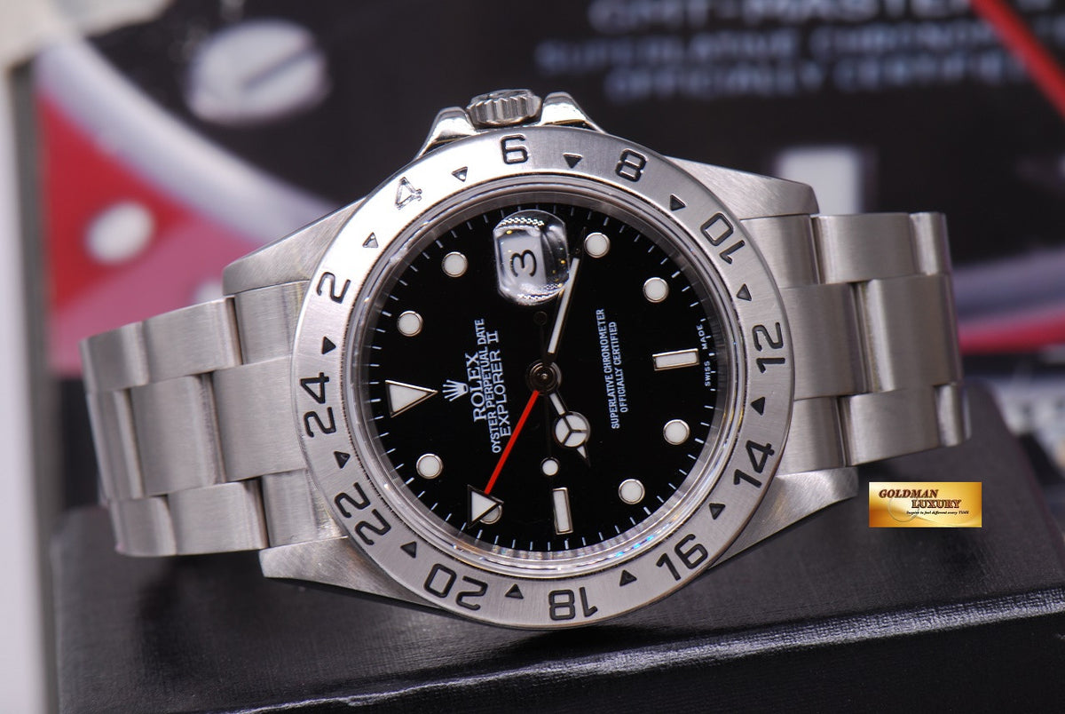 [SOLD] ROLEX OYSTER PERPETUAL EXPLORER II REF 16570 BLACK (MINT)