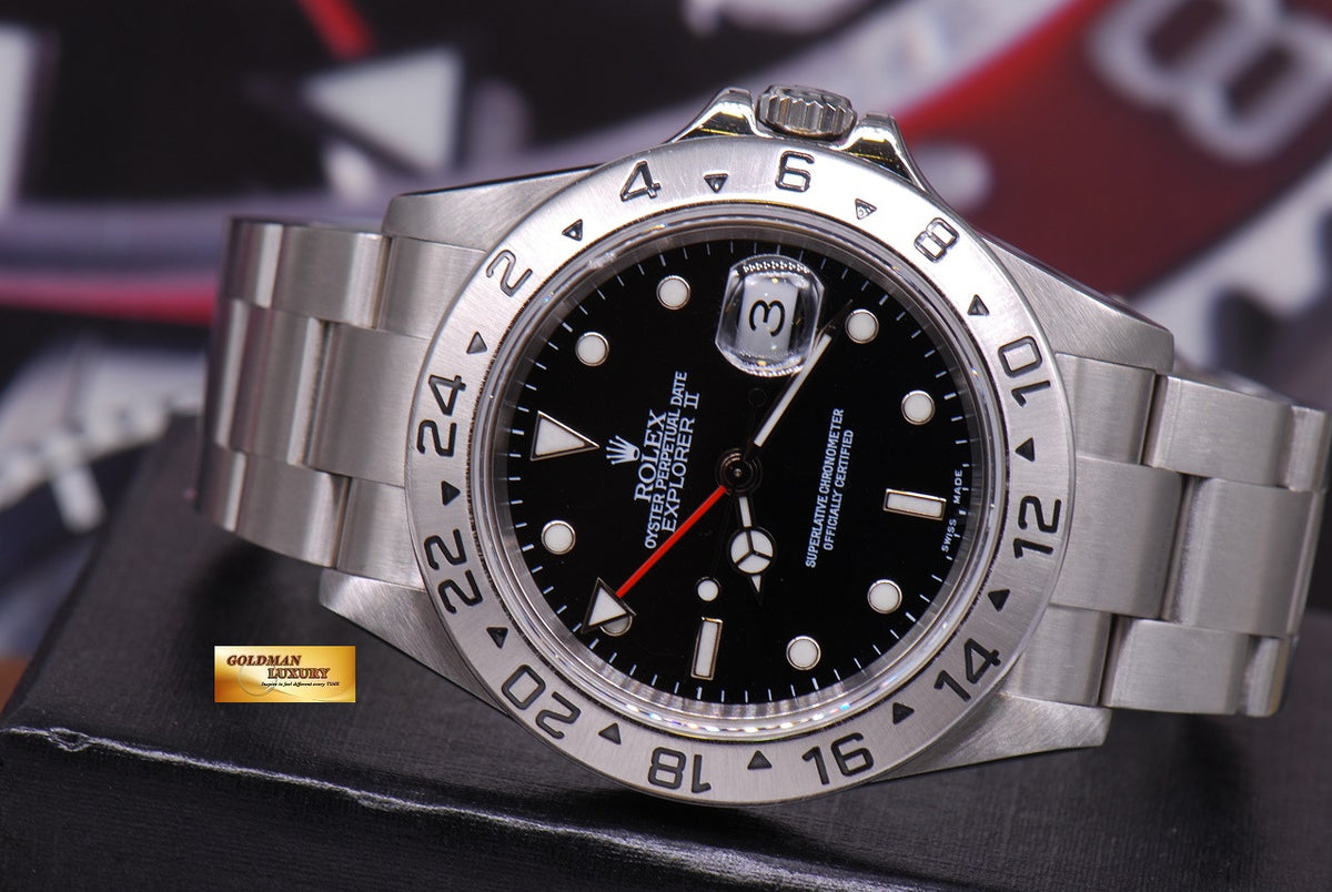 [SOLD] ROLEX OYSTER PERPETUAL EXPLORER II REF 16570 BLACK (MINT)