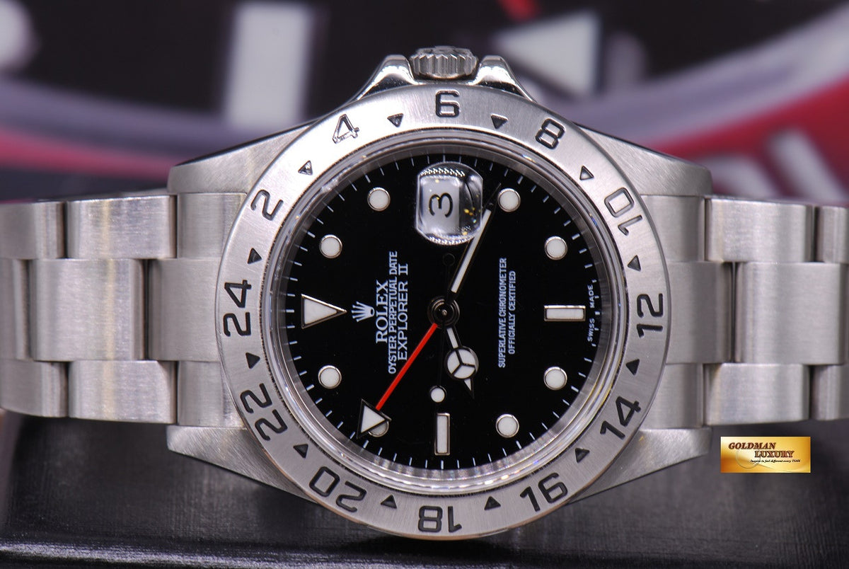 [SOLD] ROLEX OYSTER PERPETUAL EXPLORER II REF 16570 BLACK (MINT)