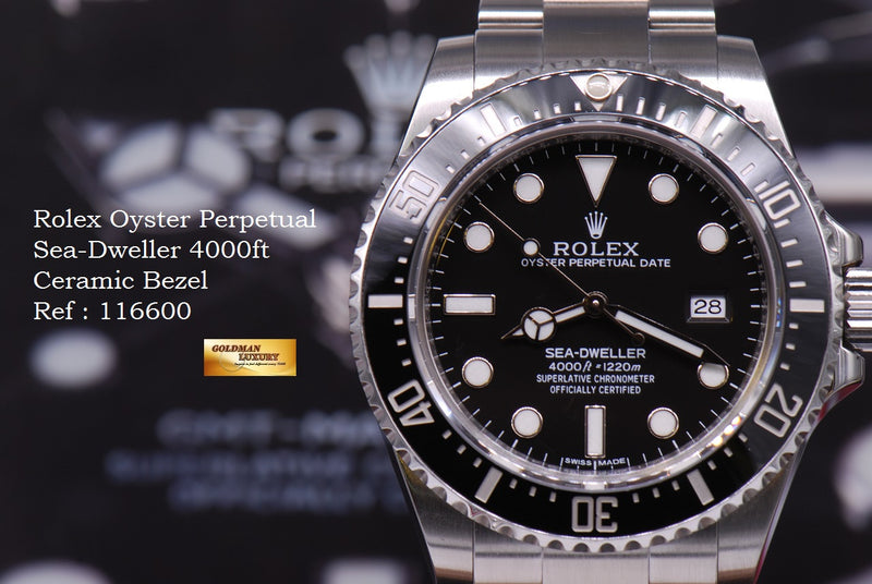 SOLD ROLEX OYSTER PERPETUAL SEA DWELLER 4000ft CERAMIC BEZEL