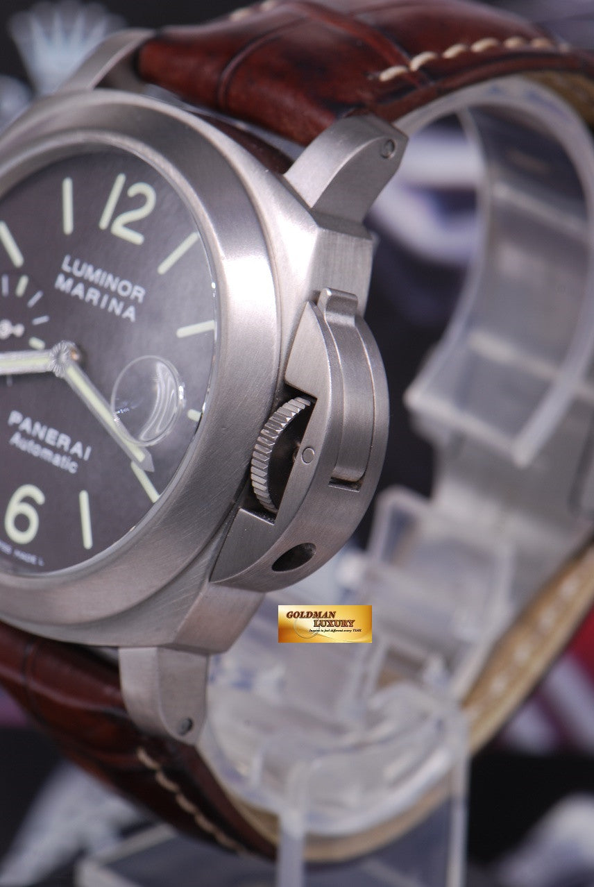 [SOLD] PANERAI LUMINOR MARINA TITANIUM 44mm TOBACCO BROWN DIAL AUTOMATIC PAM 240 (NEAR MINT)