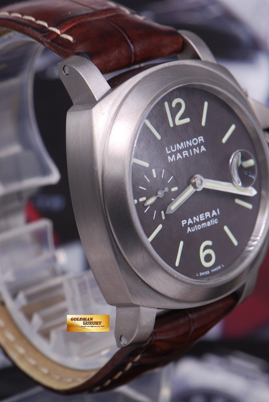 [SOLD] PANERAI LUMINOR MARINA TITANIUM 44mm TOBACCO BROWN DIAL AUTOMATIC PAM 240 (NEAR MINT)