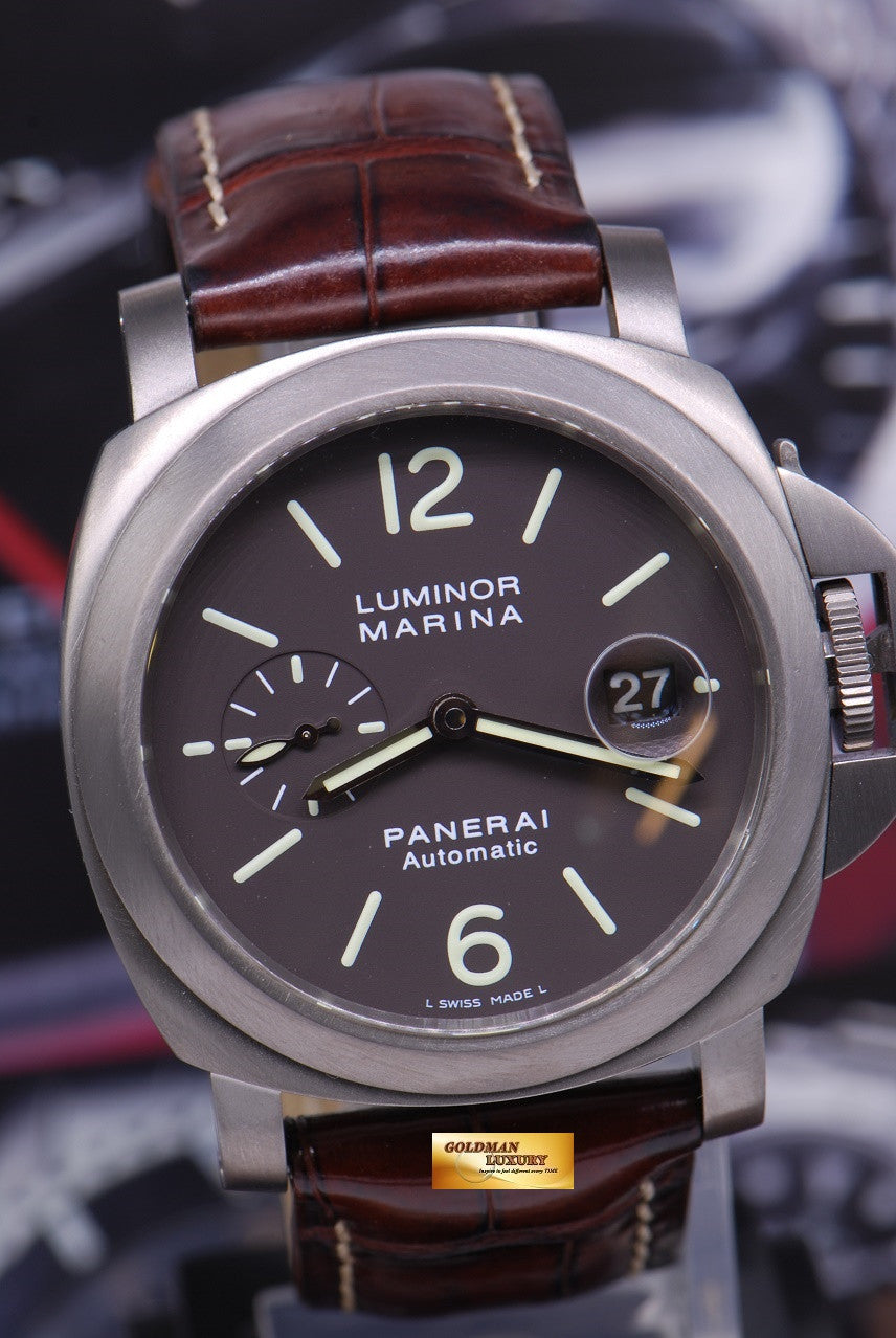 [SOLD] PANERAI LUMINOR MARINA TITANIUM 44mm TOBACCO BROWN DIAL AUTOMATIC PAM 240 (NEAR MINT)